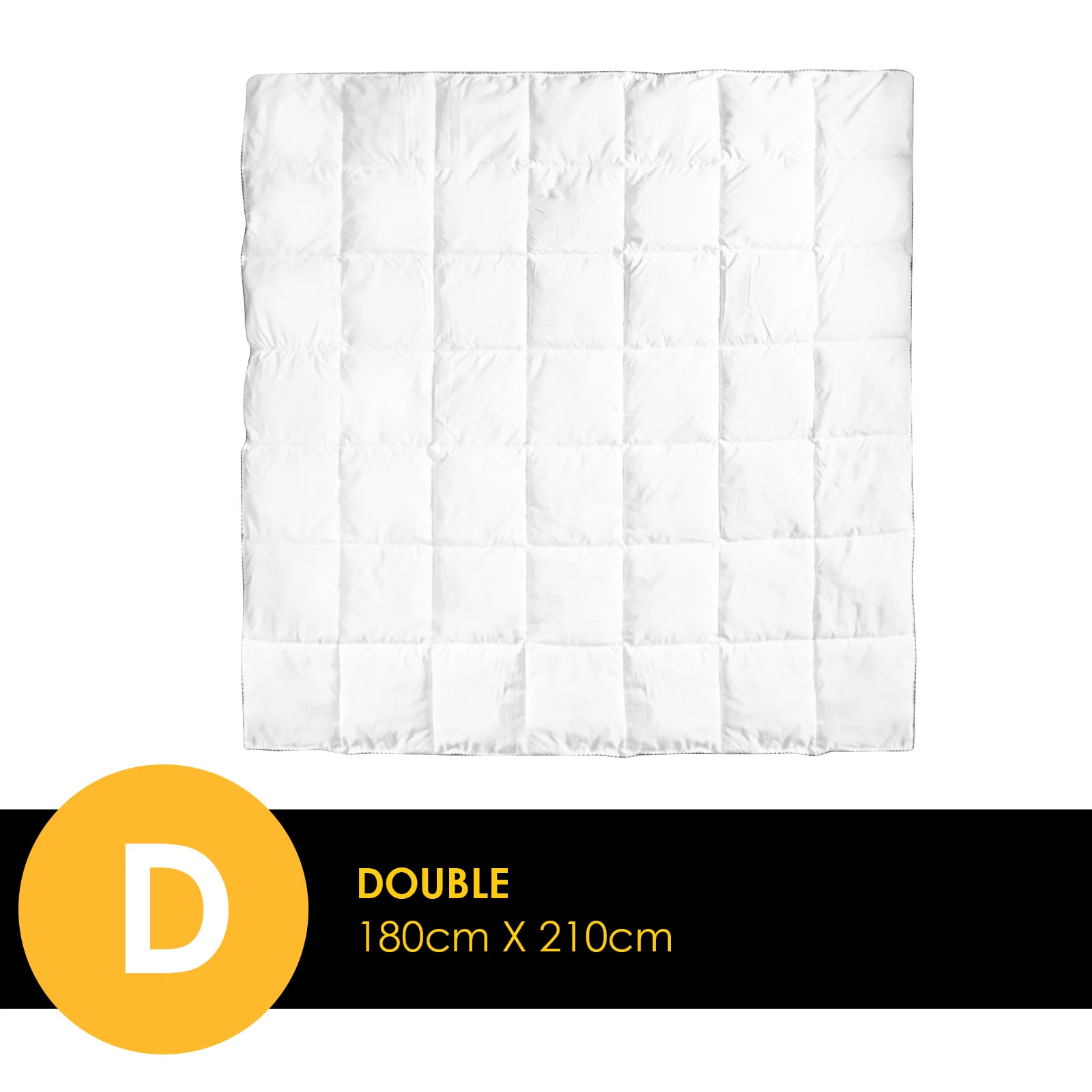 Double Royal Comfort Bamboo Blend Quilt 250GSM Luxury Duvet 100% Cotton Cover - White - Nurns