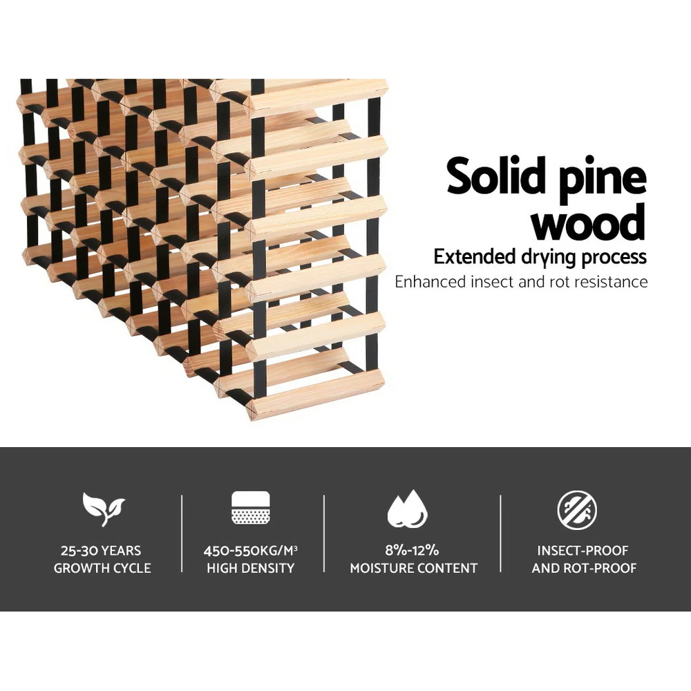 72 Bottle Timber Wine Rack - Nurns