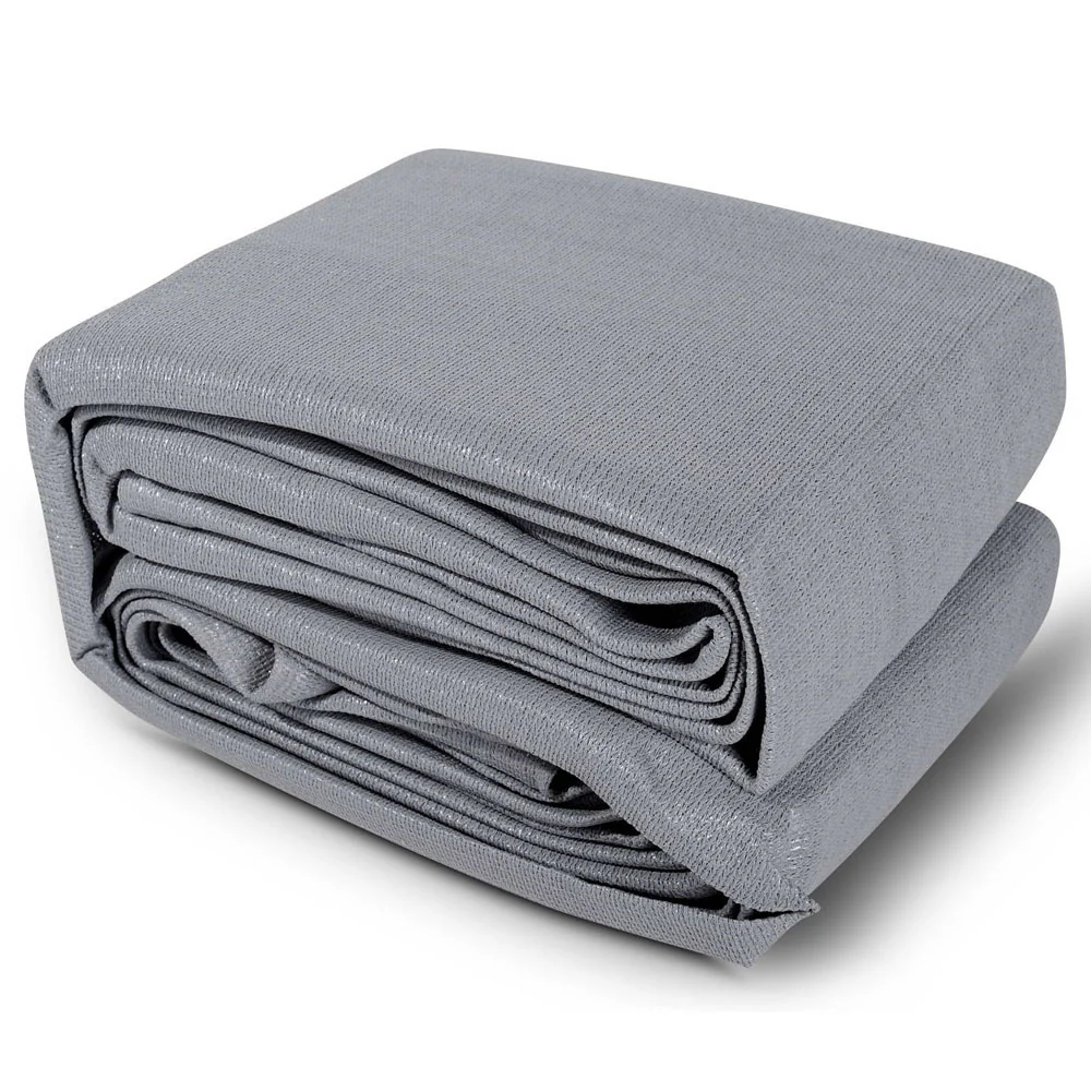 Instahut Shade Sail 5x6m Rectangle 280GSM 98% Grey Shade Cloth - Nurns