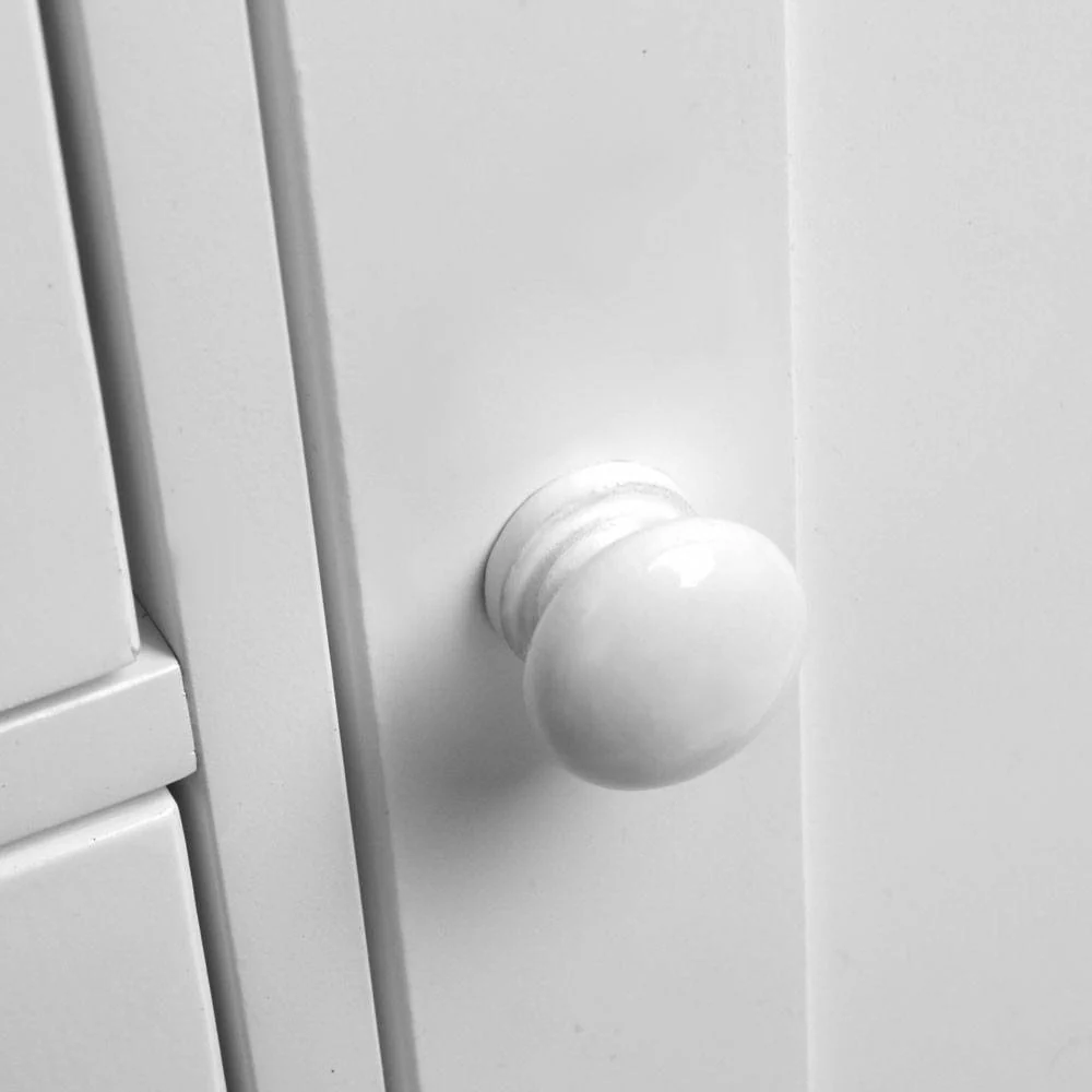 Bathroom Tallboy Storage Cabinet - White - Nurns