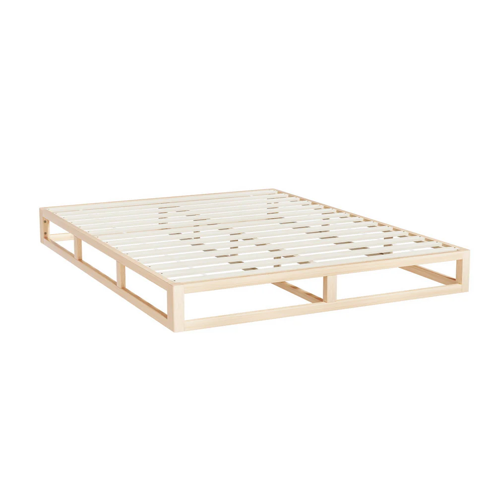 Malta Bed Frame Wooden Base Platform - Pine Queen - Nurns