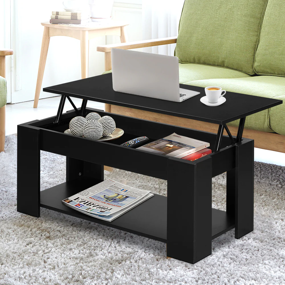 Icarion Coffee Table Lift-top - Black - Nurns