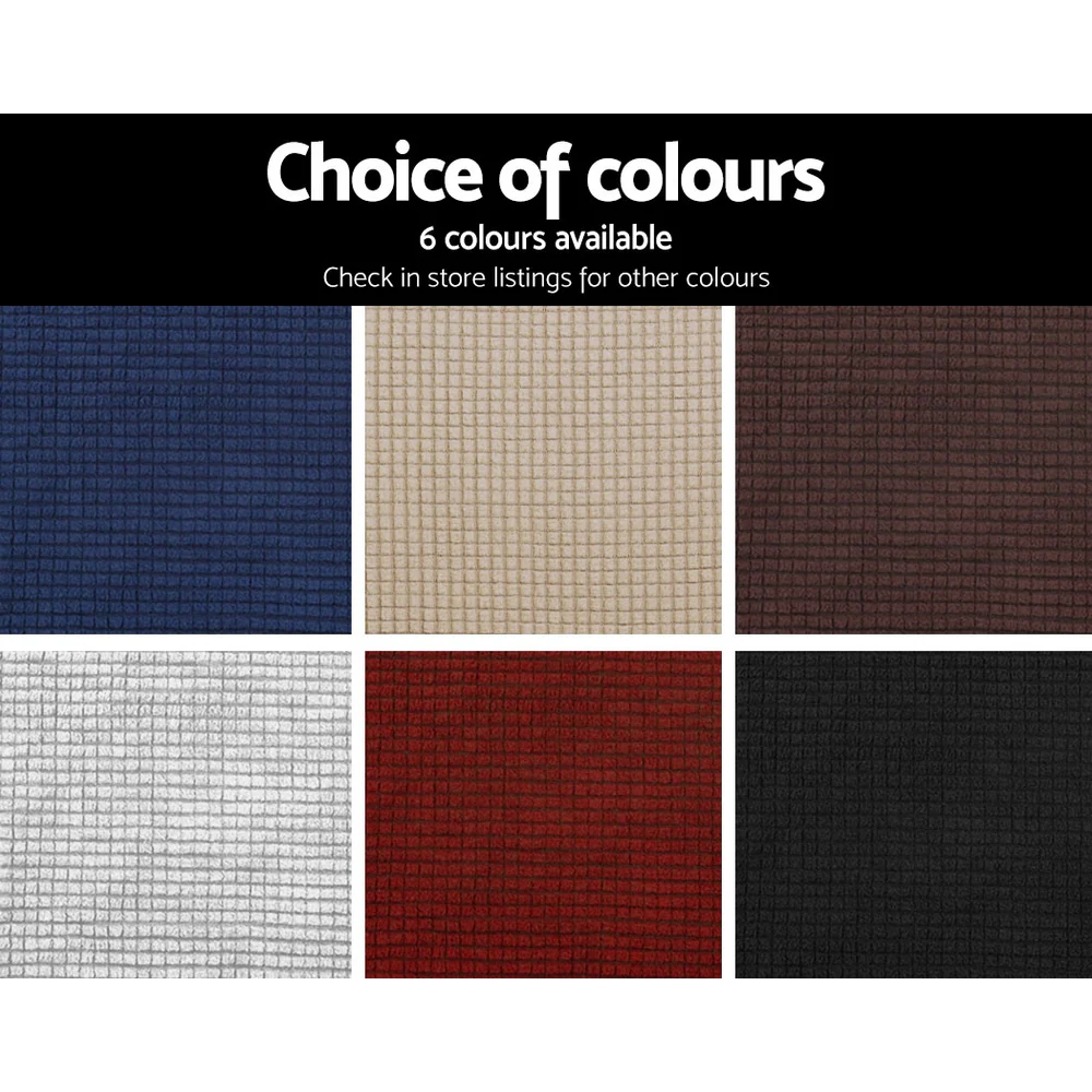 High Stretch Sofa Cover Couch Lounge Protector Slipcovers 3 Seater Grey - Nurns