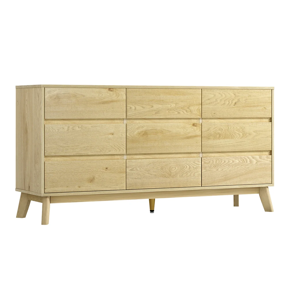 Artiss 9 Chest of Drawers Tallboy Cabinet - Pine - Nurns