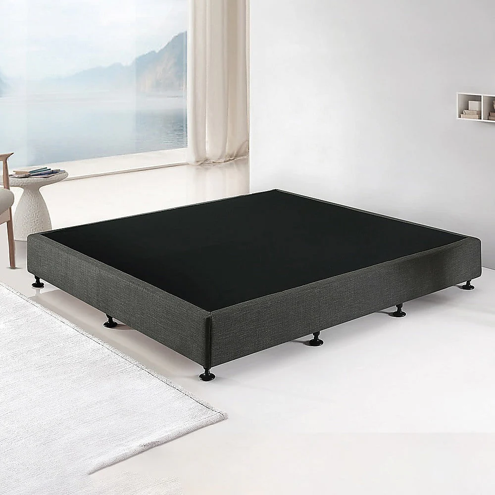 Frolic Ensemble Bed Base & Mattress Package with 34cm Mattress - Graphite King - Nurns