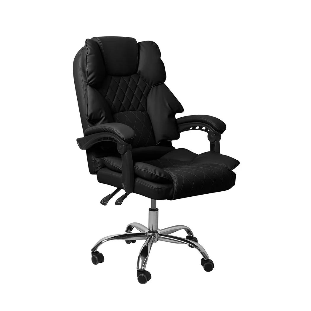 Levede Gaming Chair Office Computer Black No Footrest - Nurns