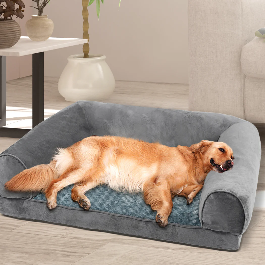 XXLarge Dog Beds Pet Sofa Bedding Soft Warm - Grey - Nurns
