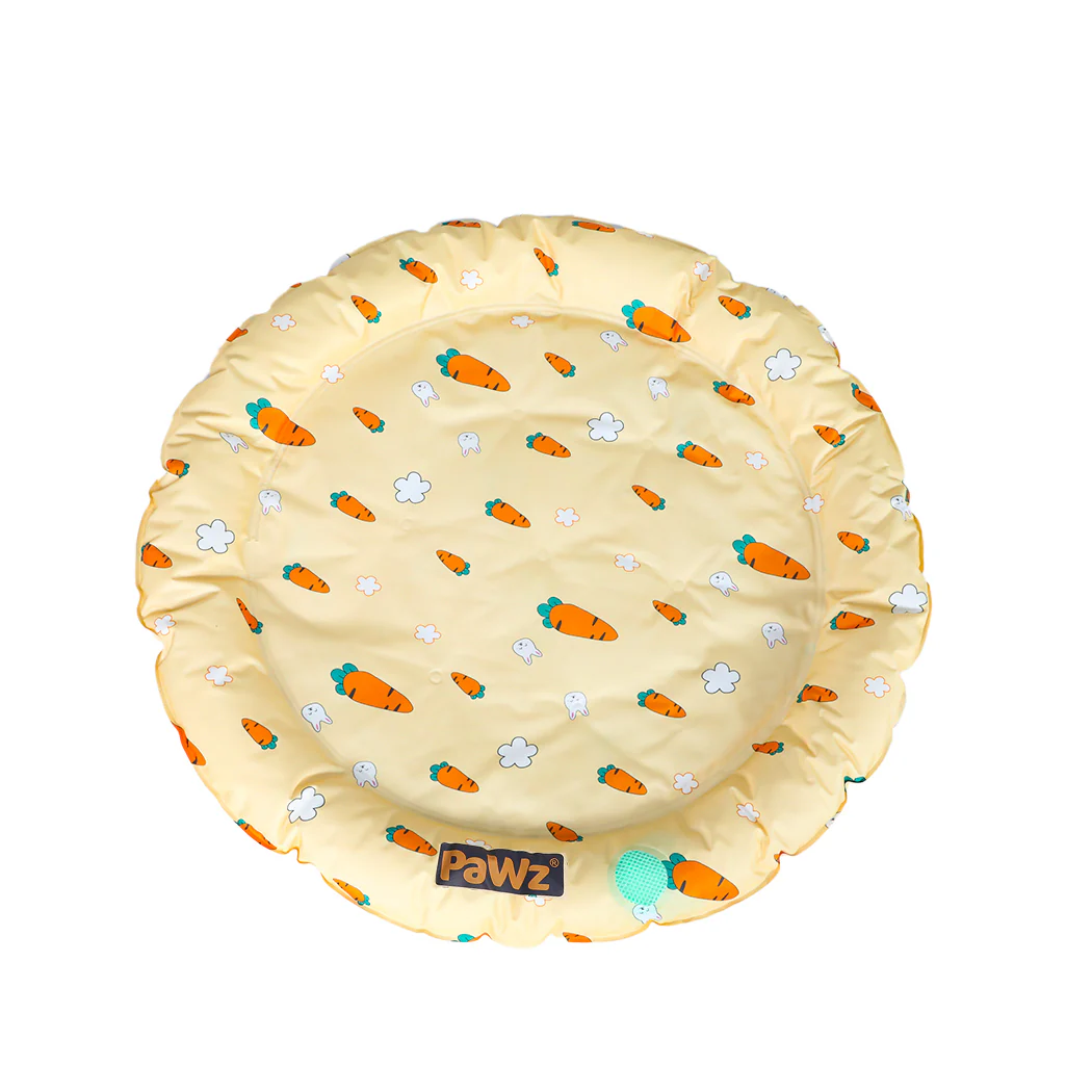 LARGE Dog Beds Pet Bolster Cool Gel Mat - Yellow - Nurns