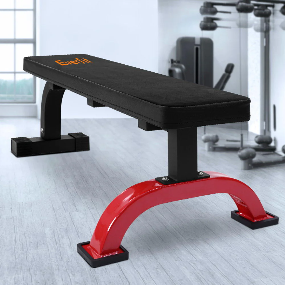 Everfit Weight Bench Flat Bench Press Home Gym Fitness 300KG Capacity - Nurns