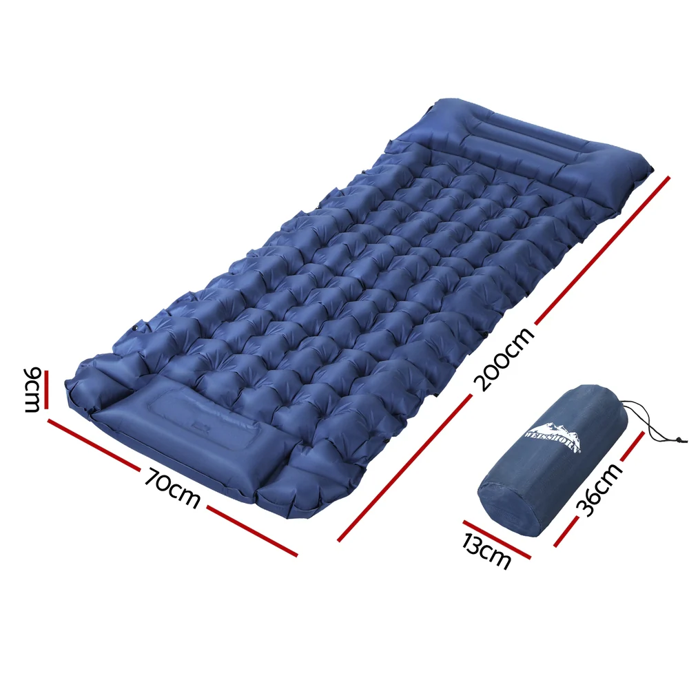Self-Inflating Mattress Camping Sleeping Mat Air Bed Single Pillow Bag - Nurns