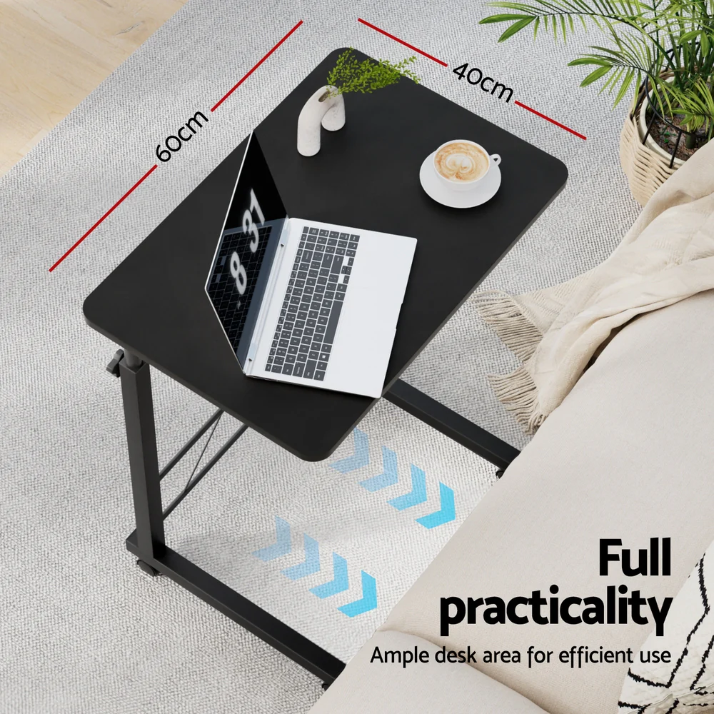 Artiss Laptop Desk Table Adjustable 60cm Black - Nurns