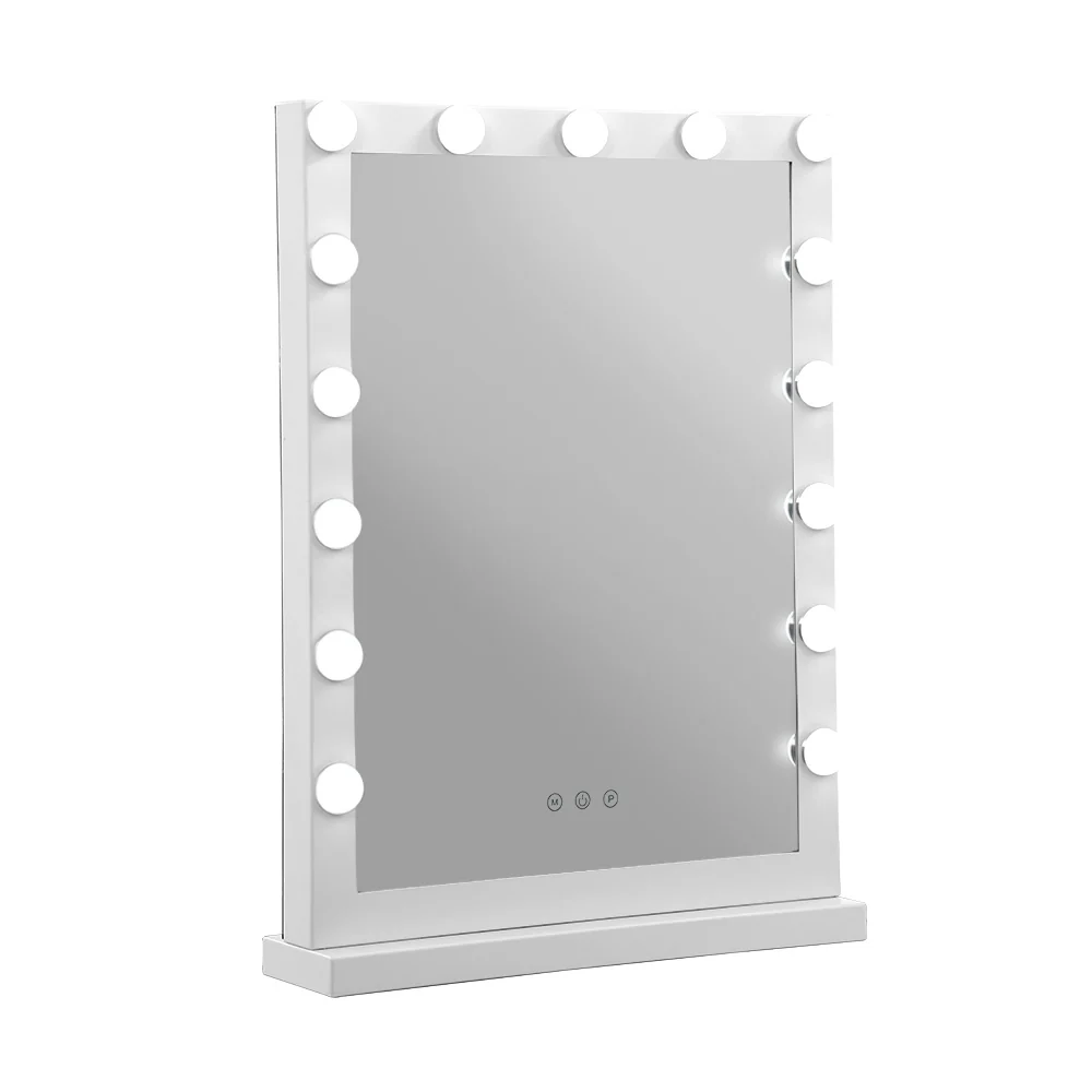 Hollywood Makeup Mirror With Light 15 LED Bulbs Vanity Lighted Stand - Nurns