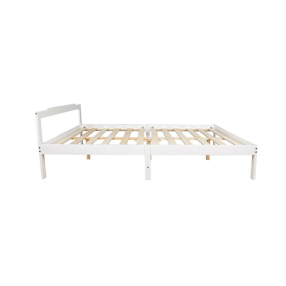 Gilly Wooden Bed Frame - White Double - Nurns