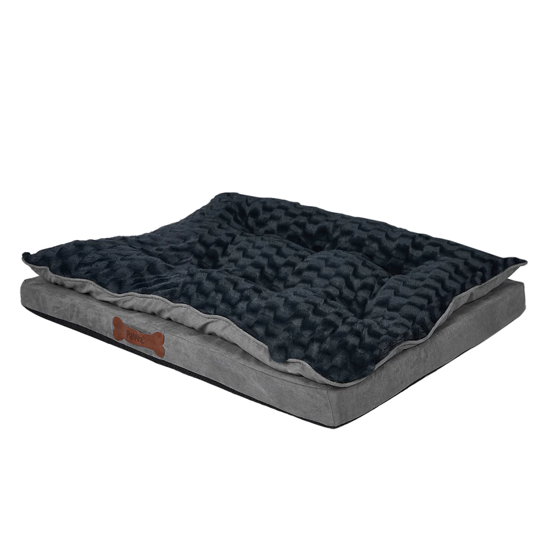 XLarge Dog Beds Calming Warm Soft Plush Comfy - Grey - Nurns