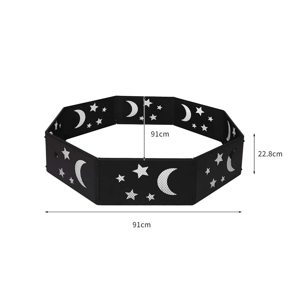 Round Fire Pit Ring Outdoor Fireplace - Nurns