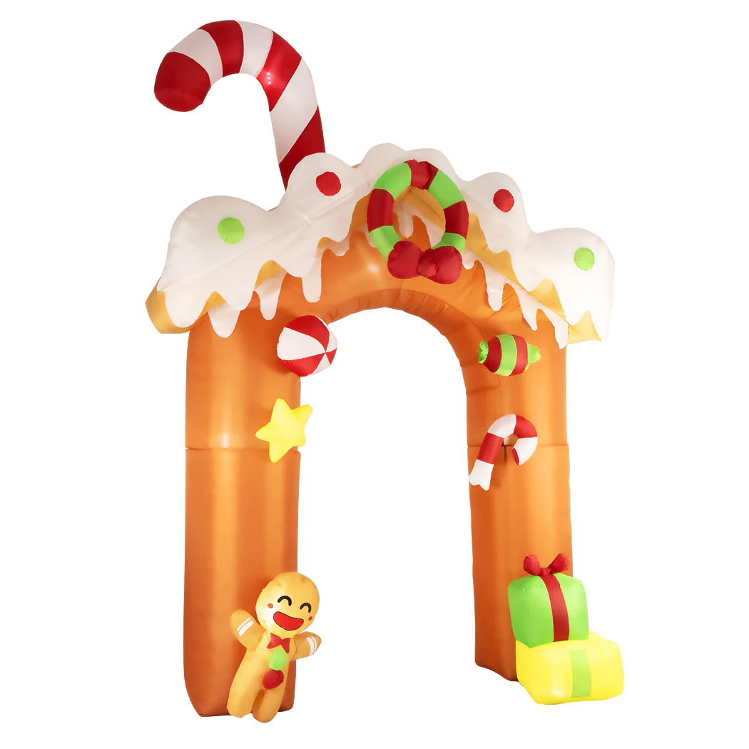 Gingerbread Archway Christmas Inflatable Xmas Decorations - 3M - Nurns