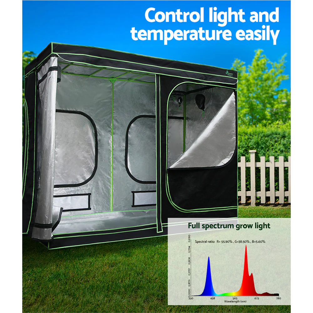 Grow Tent Light Kit 240x120x200CM 4500W LED Full Spectrum - Nurns