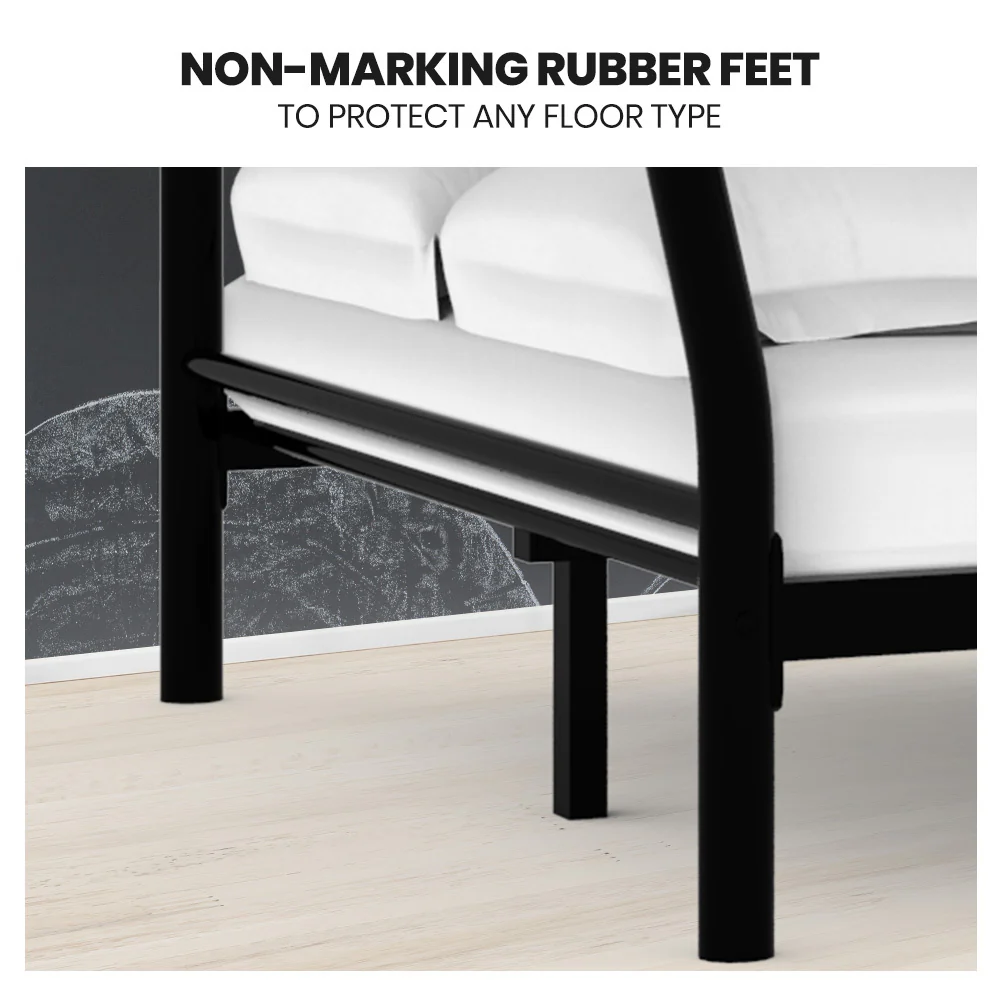 Maia Metal over Bunk Bed Frame - Matte Dark Grey Double - Nurns