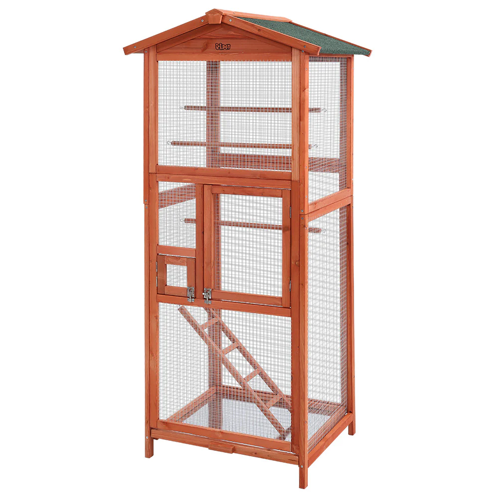 Bird Cage Wooden Pet Cages Aviary Large Carrier Travel Canary Cockatoo Parrot Extra Large - Nurns