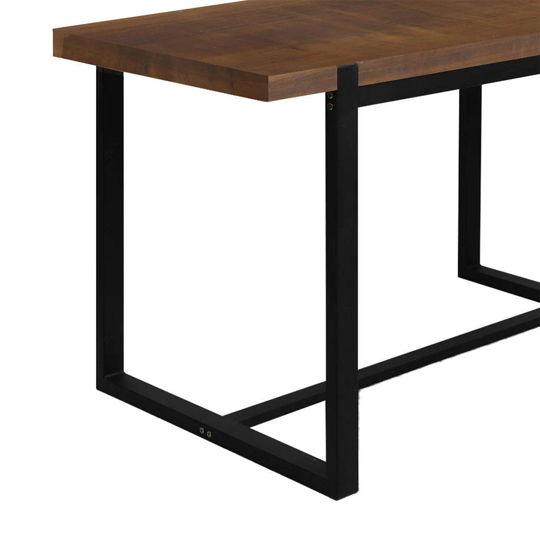 Dining Table Industrial Wooden Metal Kitchen Tables Cafe Restaurant 140Cm - Nurns