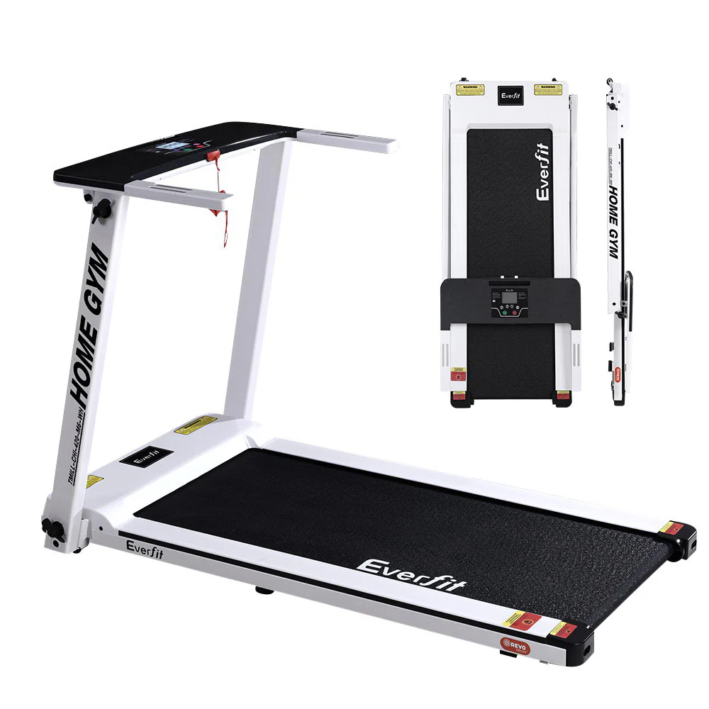 Everfit Treadmill Electric Home Gym Fitness Exercise Fully Foldable 420mm White - Nurns