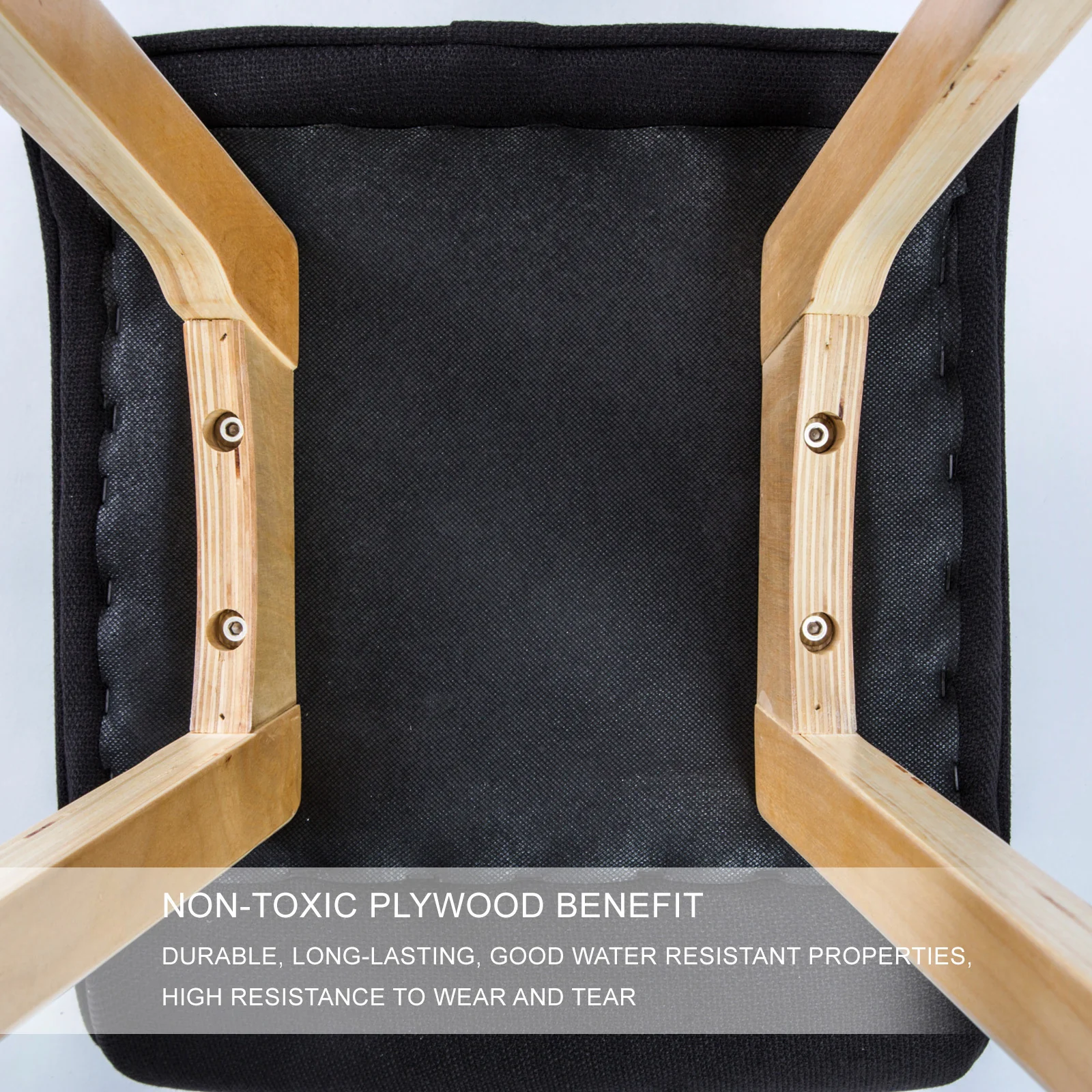 Set of 2 Cardiff Wooden Bar Stool Dining Chair Leather - White - Nurns