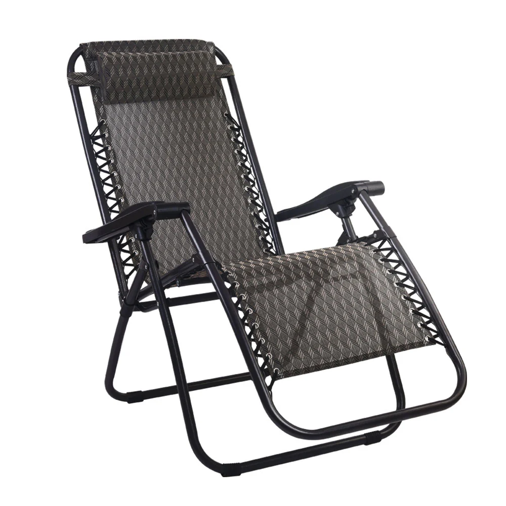 Loughton Zero Gravity Folding Recliner Outdoor Chair - Grey - Nurns