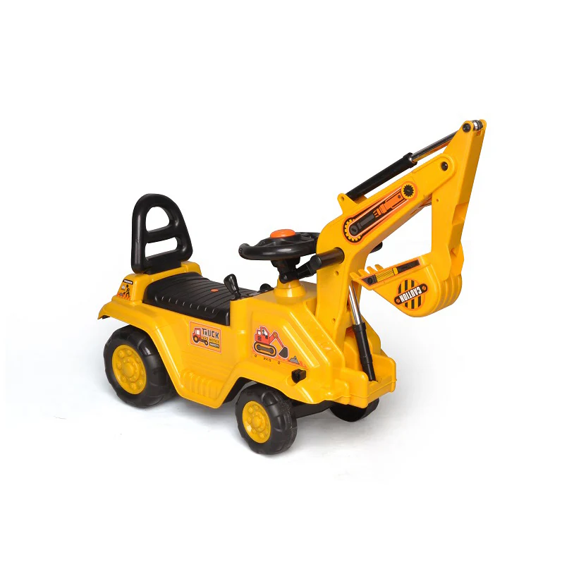 Ride-on Excavator with Dual Operation Levers to Scoop - Yellow - Nurns