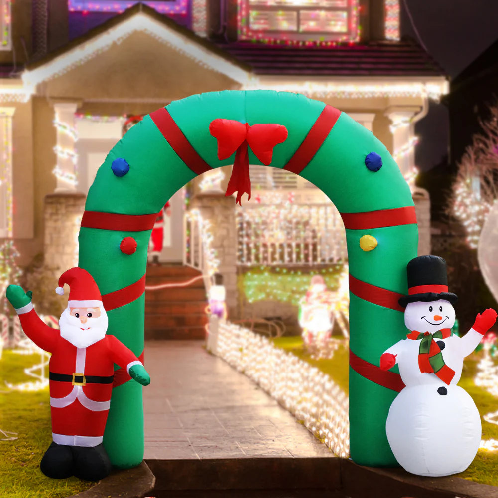 Archway Christmas Inflatable Illuminated Xmas Decorations - 2.8M - Nurns