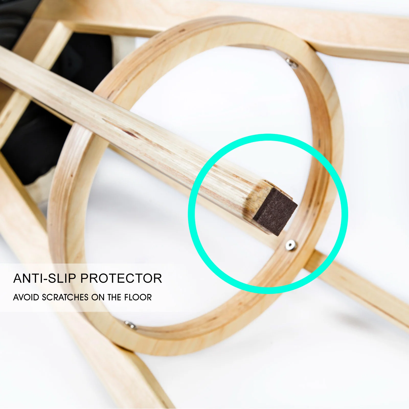 Set of 4 Aberdeen Wooden Bar Stool Dining Chair Fabric - Grey - Nurns