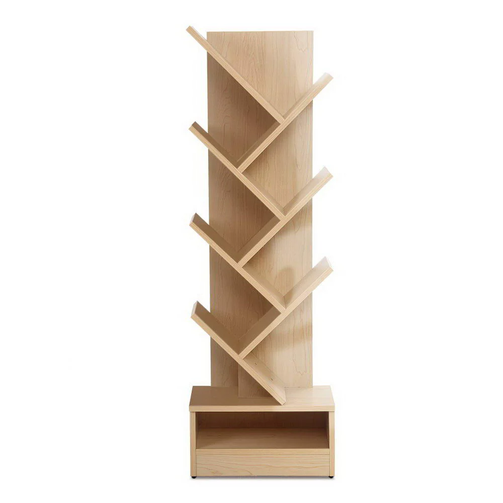 Artiss Tree Bookshelf 7 Tiers - Echo Oak - Nurns