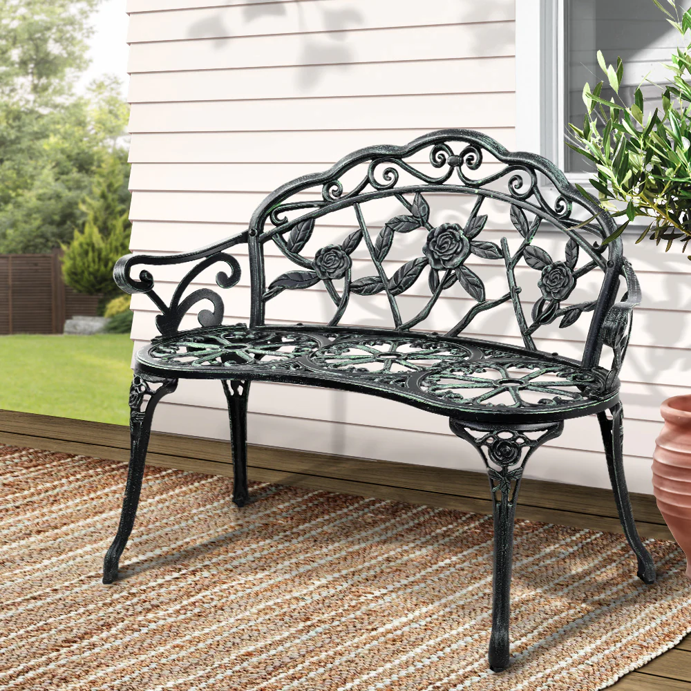Cygnus Victorian Garden Bench - Green - Nurns
