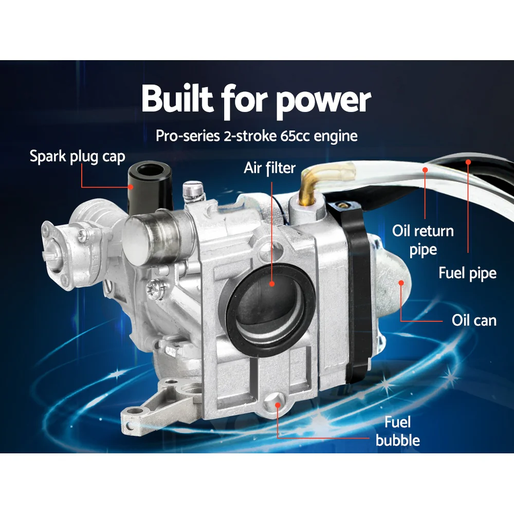 65CC Garden Cultivator Tiller Petrol Rotary Hoe 16 Tines Rototiller - Nurns