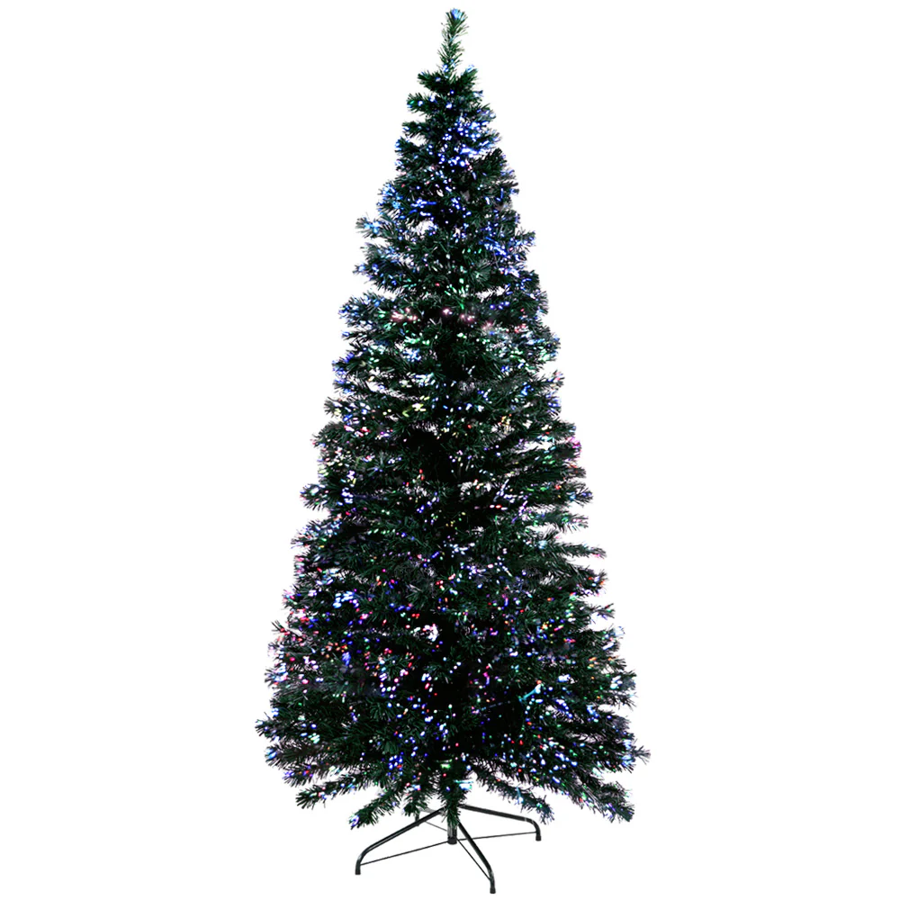 6ft 1.8m 300 Tips Christmas Tree Optic Fibre Xmas tree - Multi Colour - Nurns
