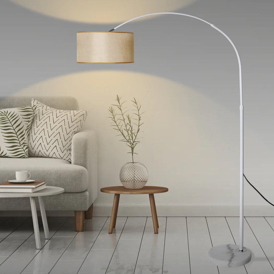 Modern LED Floor Lamp Reading - Beige - Nurns