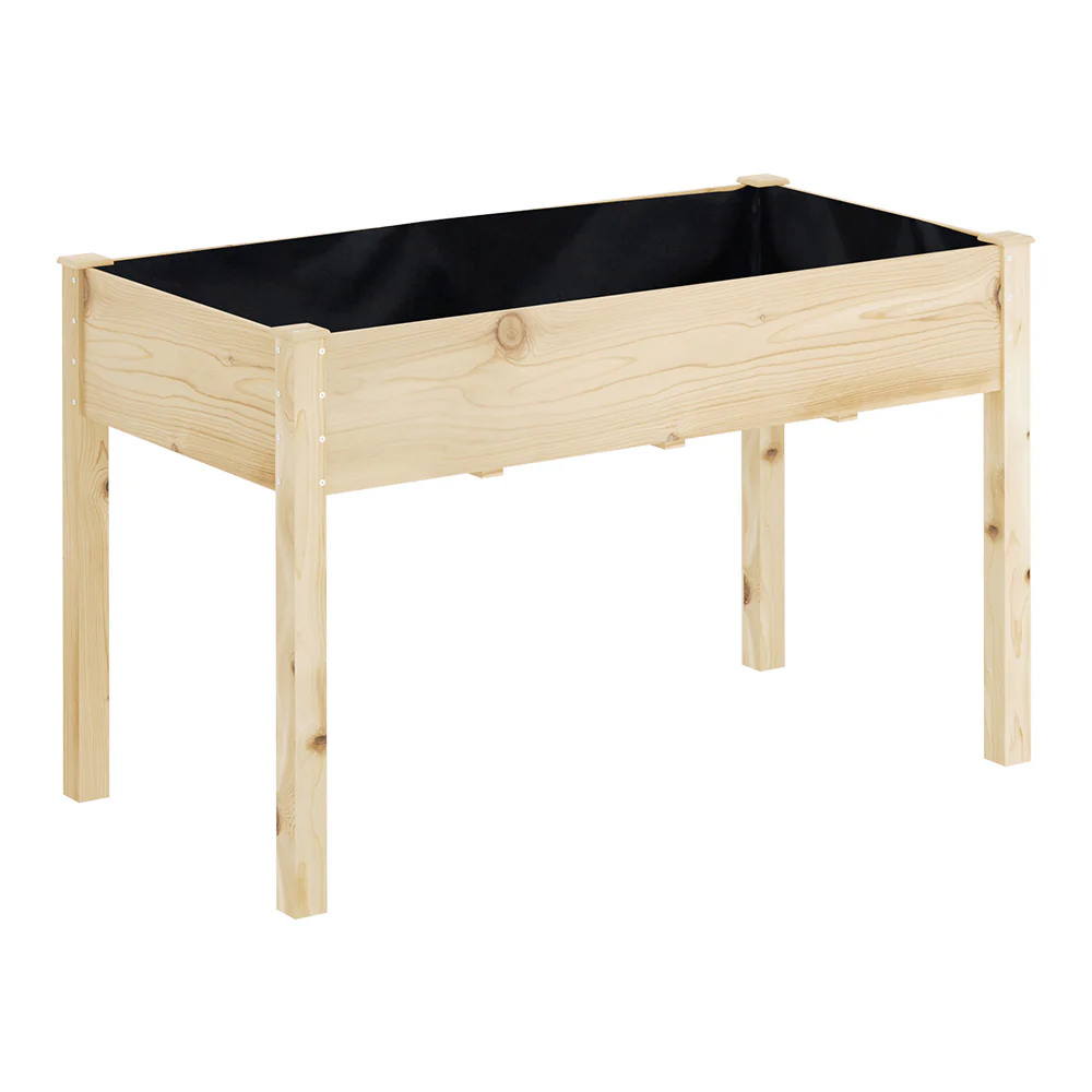 Garden Bed Elevated 120x60x80cm Wooden Planter Box Raised Container - Nurns