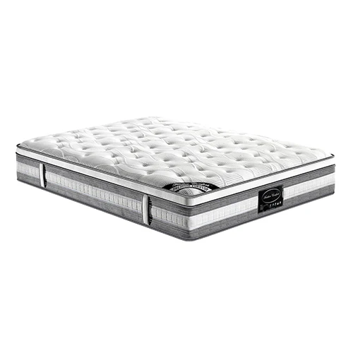 Caleb 34cm Mattress Euro Top Pocket Spring Coil with Knitted Fabric Medium Firm Thick - Double - Nurns