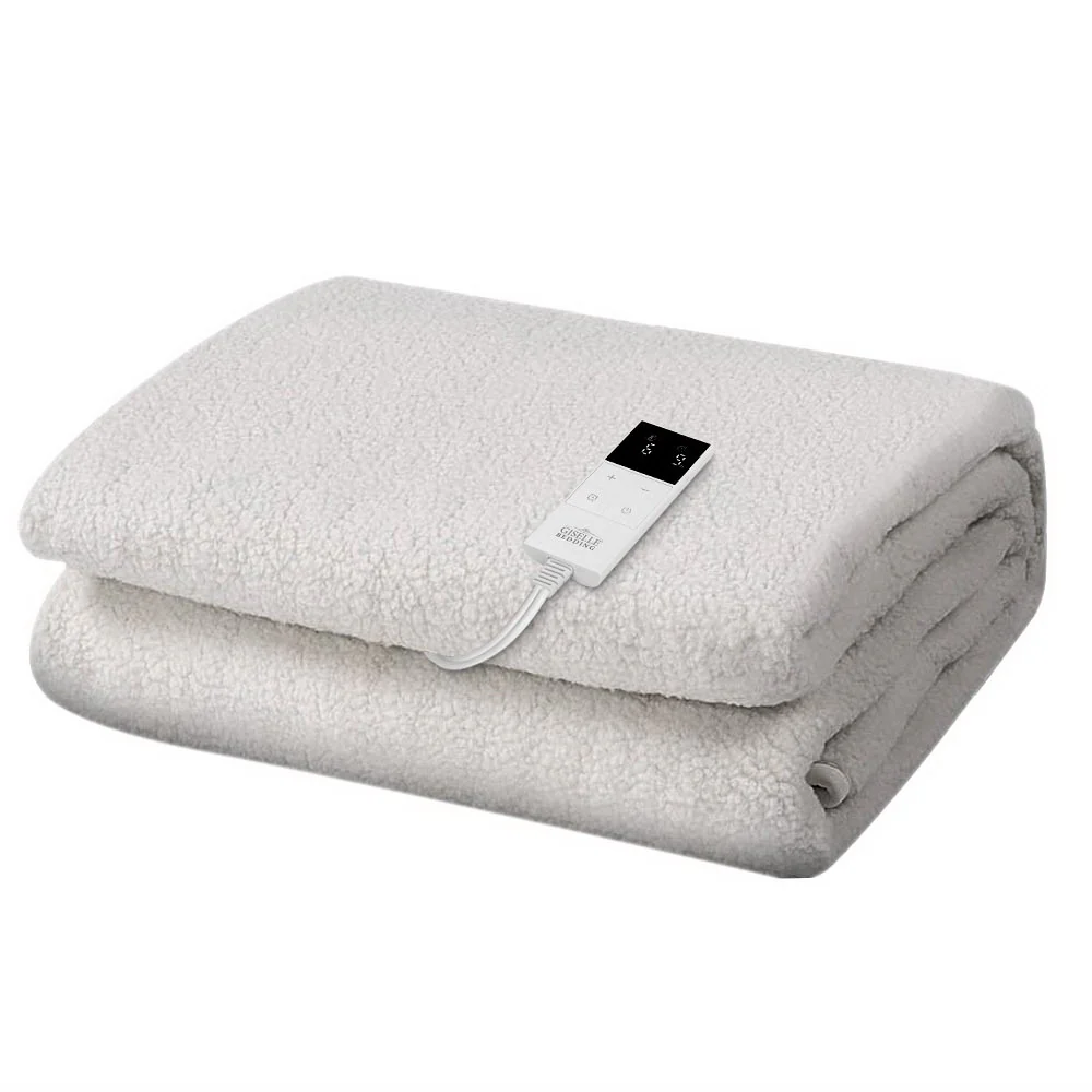 Wendell Electric Soft Blanket Single Size Fleece - White - Nurns