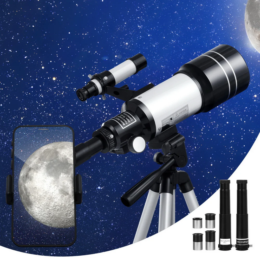 Portable 150X HD Astronomy Telescope with Tripod Optical Outdoor for Kids Adults - Nurns