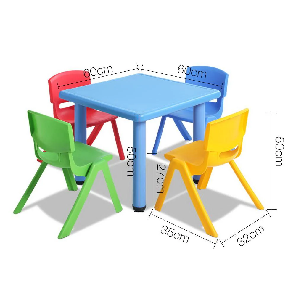 Perryn 5-Piece Kids Table & Chairs Set - Multicolour - Nurns