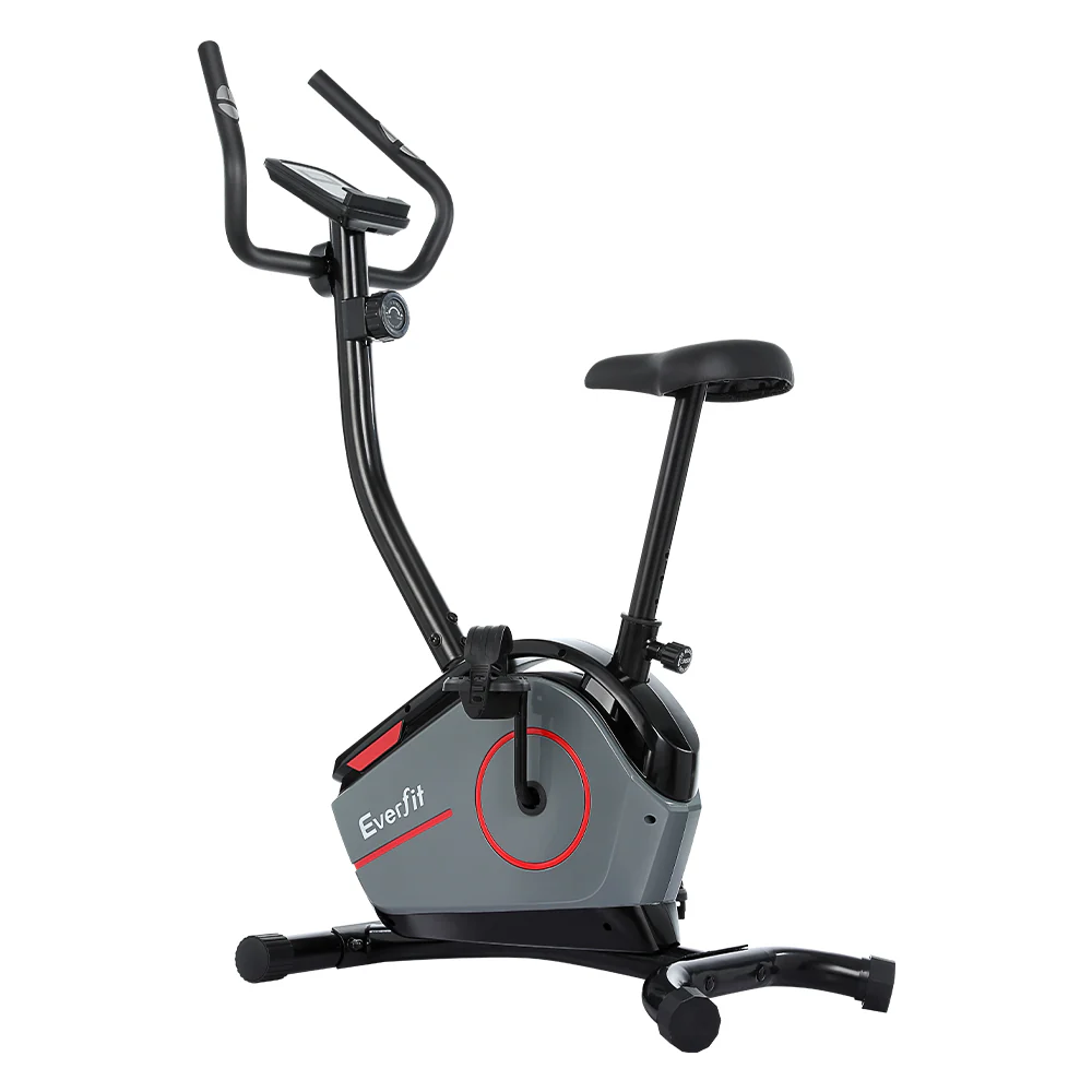 Everfit Magnetic Exercise Bike 8 Levels Upright Bike Fitness Home Gym Cardio - Nurns