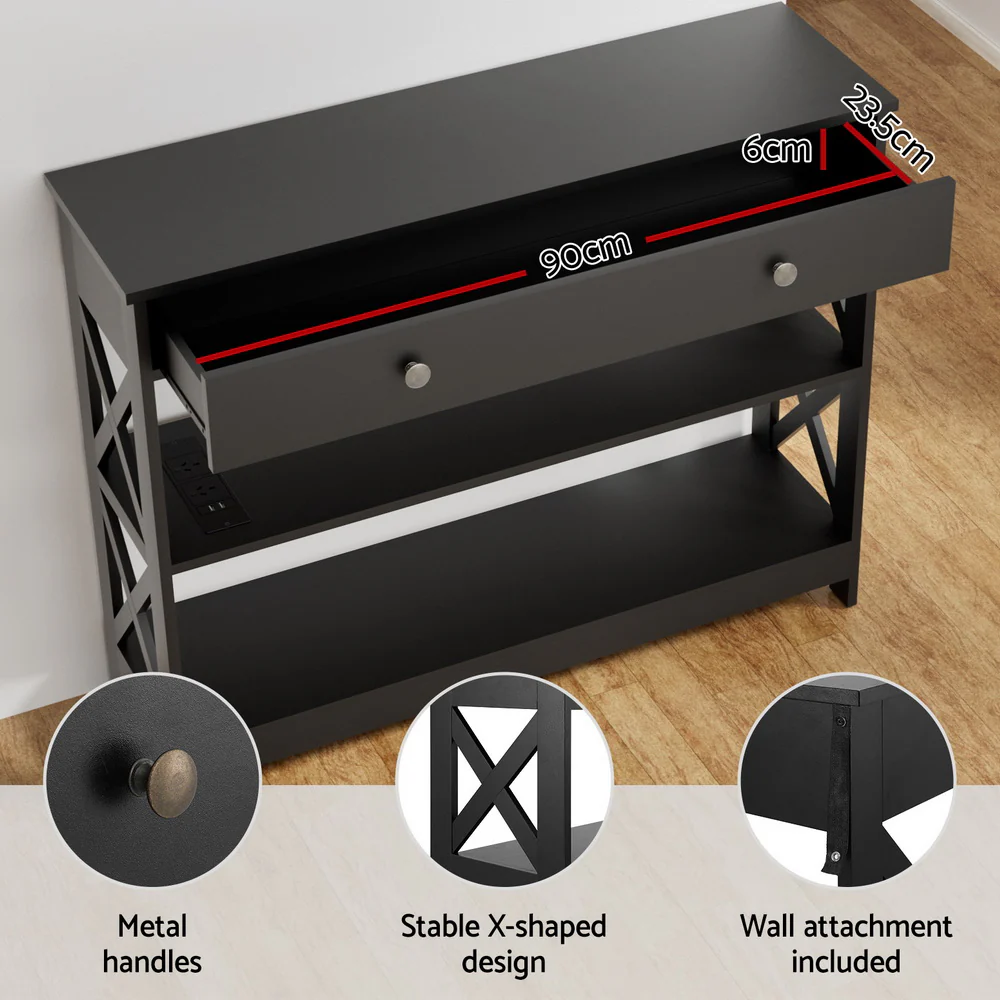 Console Table 3-tier USB Outlets - Nurns