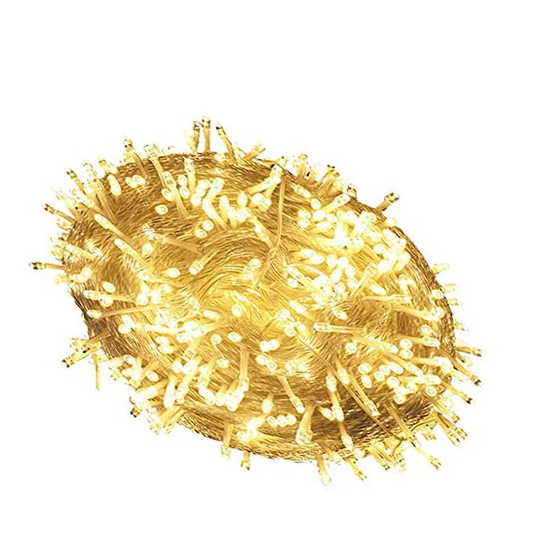 800 LED Curtain Fairy String Lights Wedding Outdoor Xmas Party Lights Warm White - Nurns