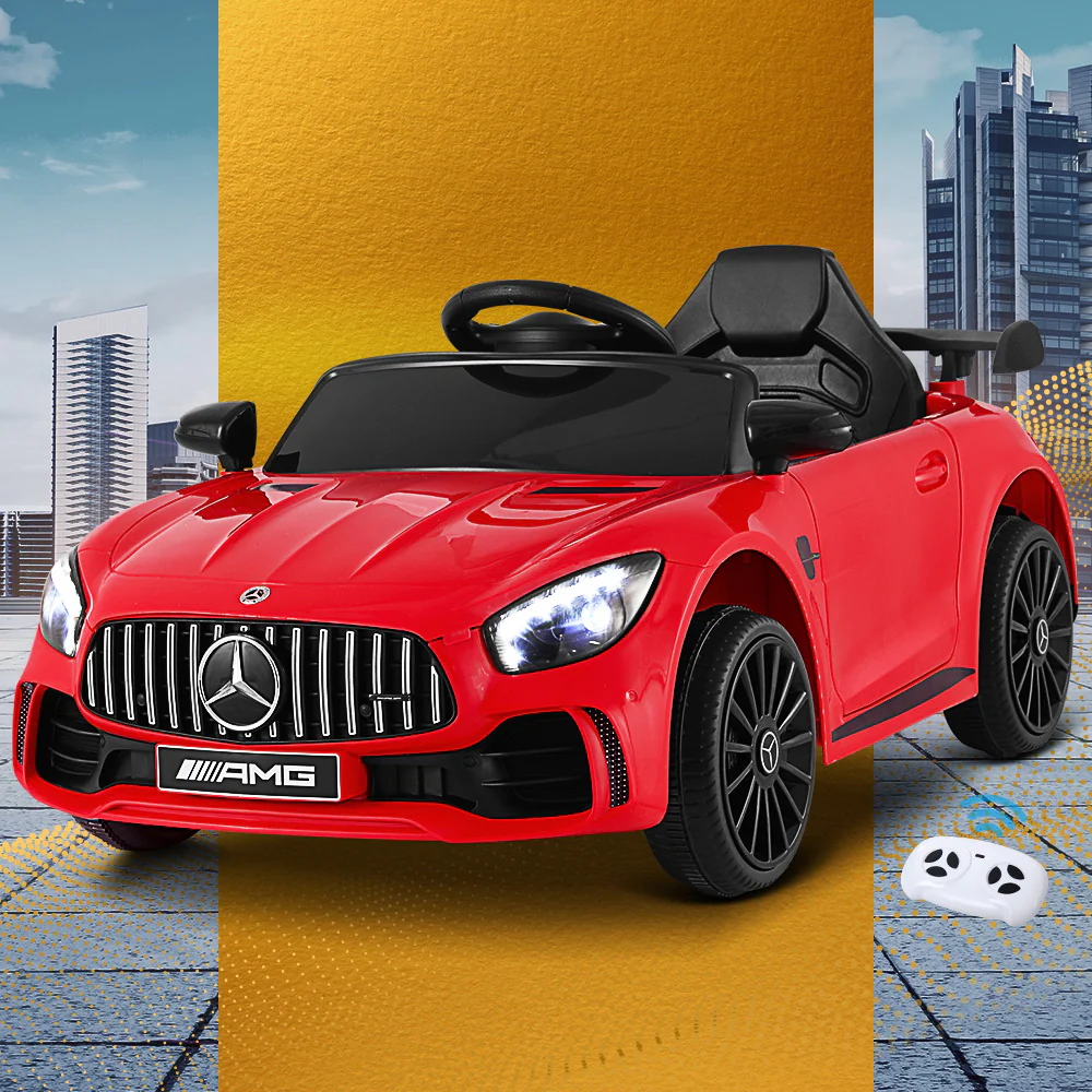 Kids Ride On Car Mercedes-Benz AMG GTR Electric Toy Cars 12V - Red - Nurns