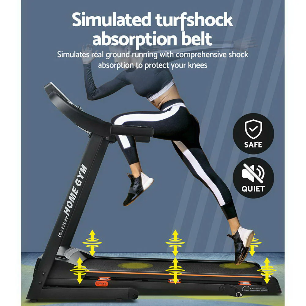 Everfit Treadmill Electric Home Gym Fitness Exercise Machine Hydraulic 420mm - Nurns