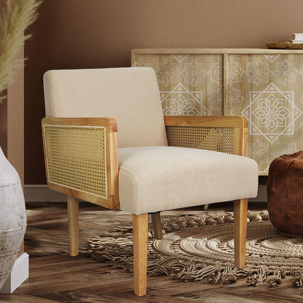 Rattan Lounge Armchair - Natural - Nurns