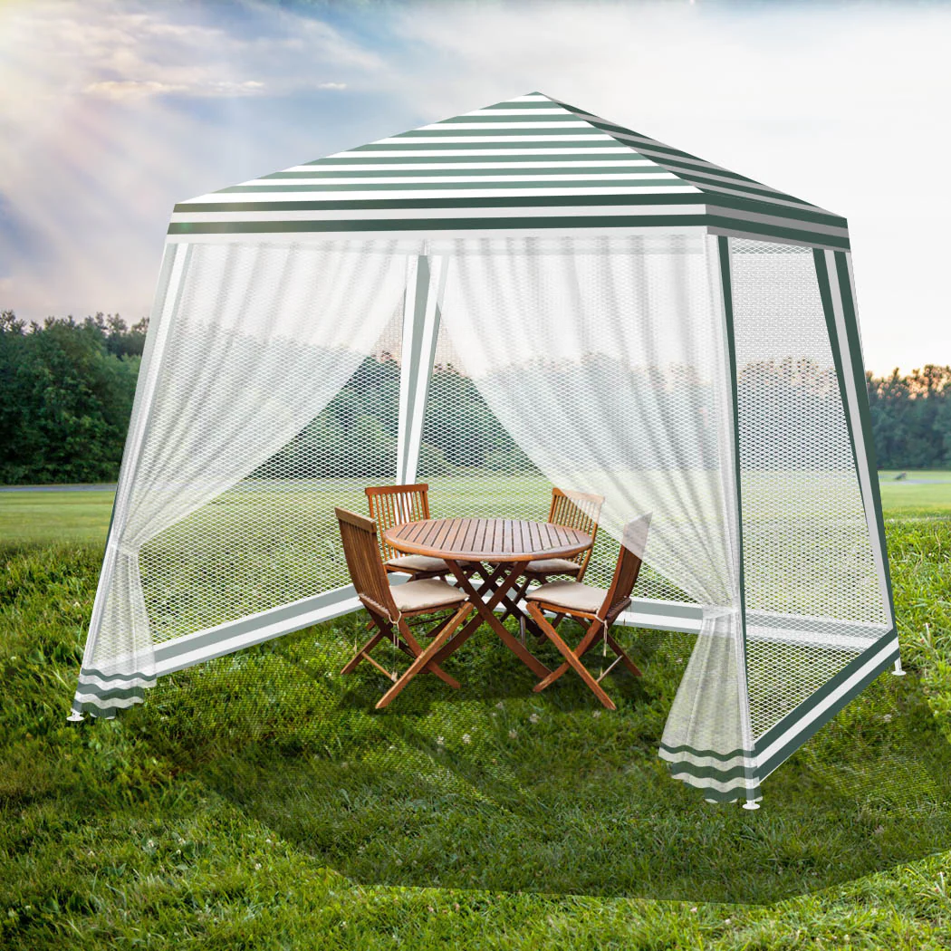 Mountview Gazebo Marquee 3x3m Mesh Side - Nurns