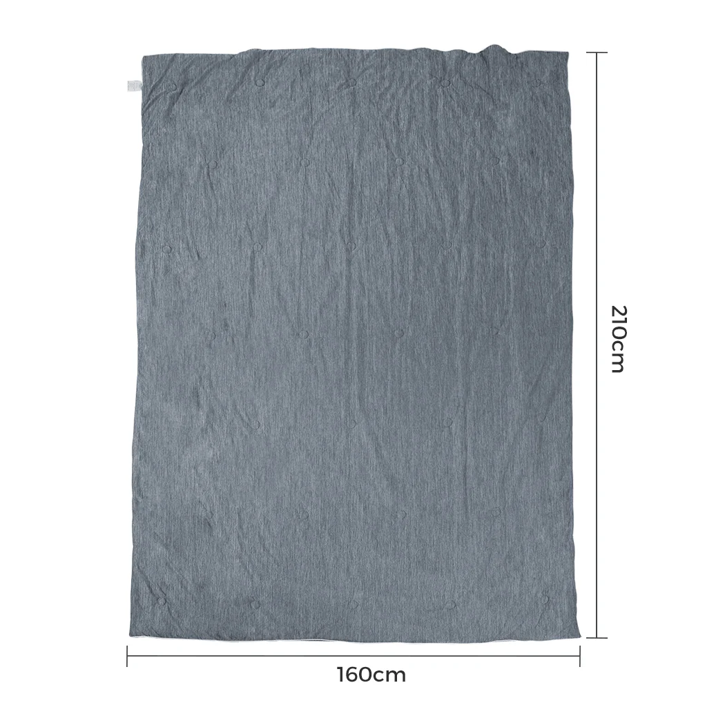 Whelan Throw Soft Blanket 160x210cm Cooling Summer - Grey - Nurns