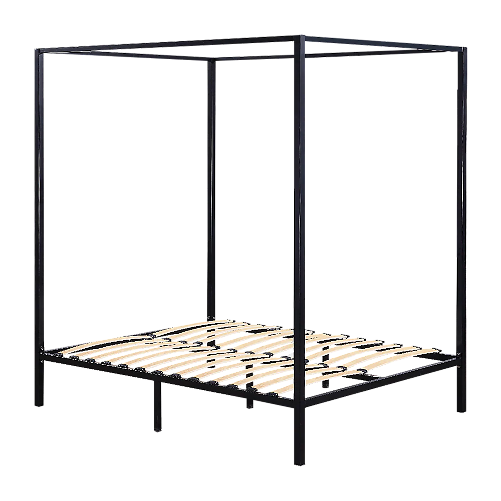 Lilian Four Poster Bed Frame - Black Double - Nurns