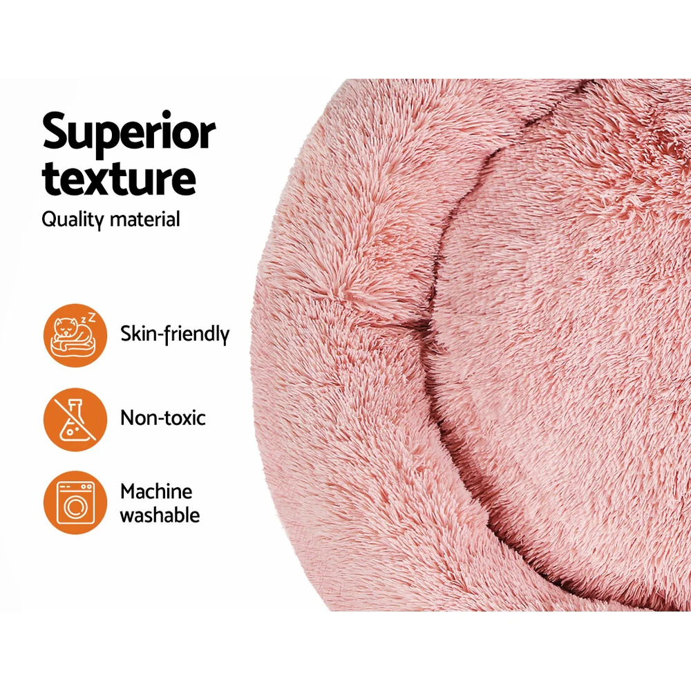 XLarge Dog Beds Pet 110cm Calming Soft Plush - Pink - Nurns